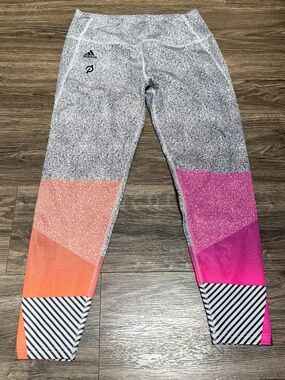Women’s Adidas Heat  heat. RDY GrayLeggings with Pink & Orange Colorblock